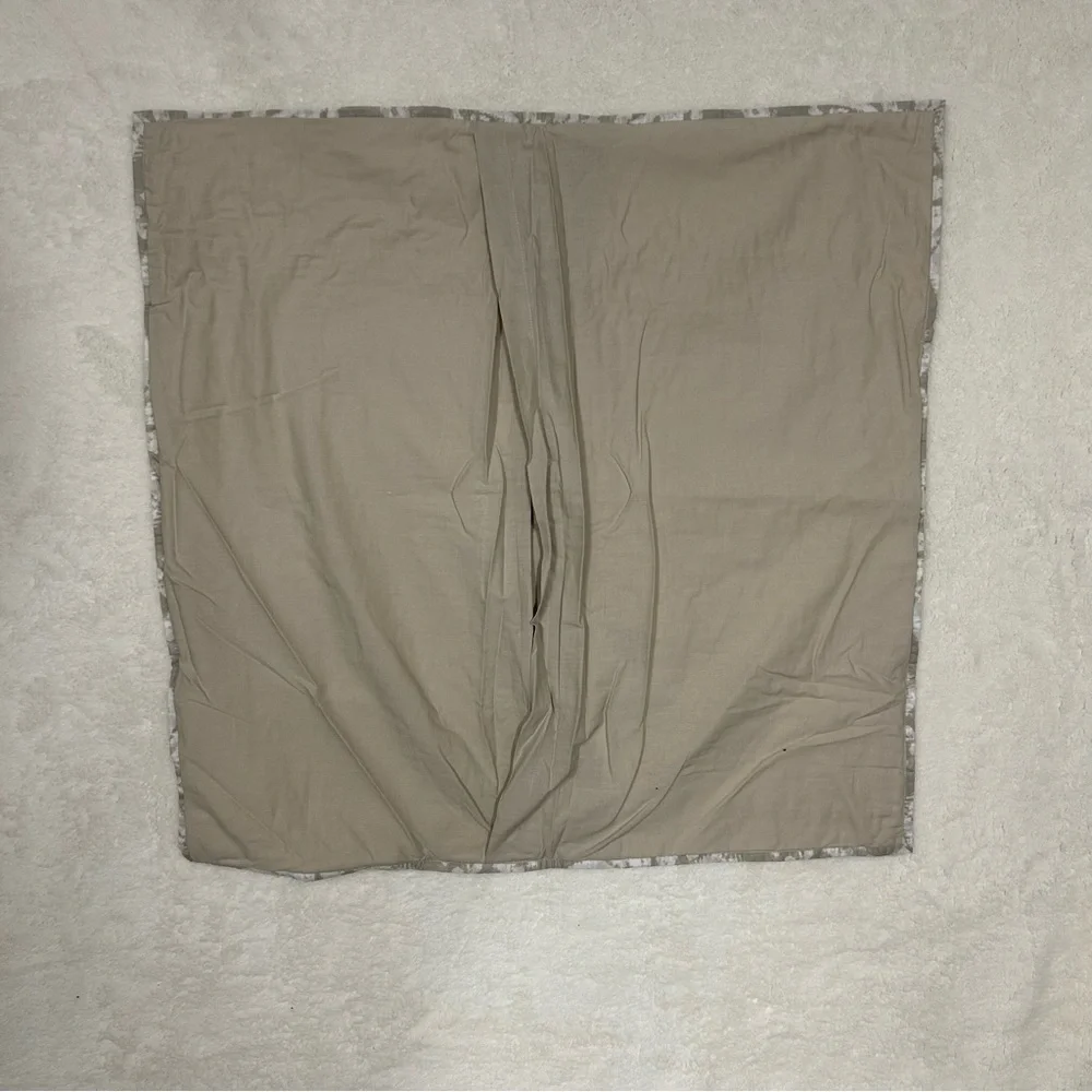 Pottery Barn Deepika Padukone Quilted Pillow Sham Cover Euro Square Neutral NEW